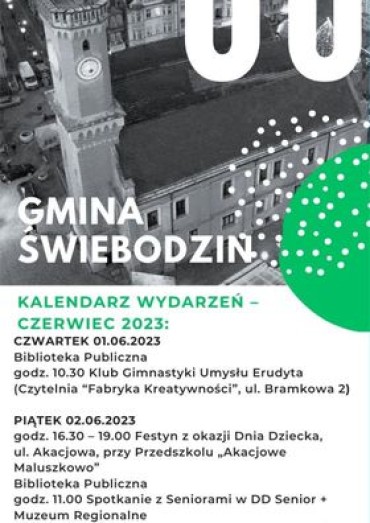   Kalendarz czerwiec 2023 - Gmina Świebodzin
