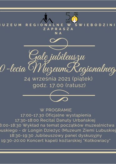Gala jubileuszu 50-lecia Muzeum Regionalnego 