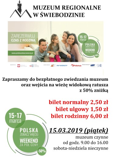 Akcja Polska Zobacz Więcej - weekend za pół ceny - 15.03.2019 (piątek)